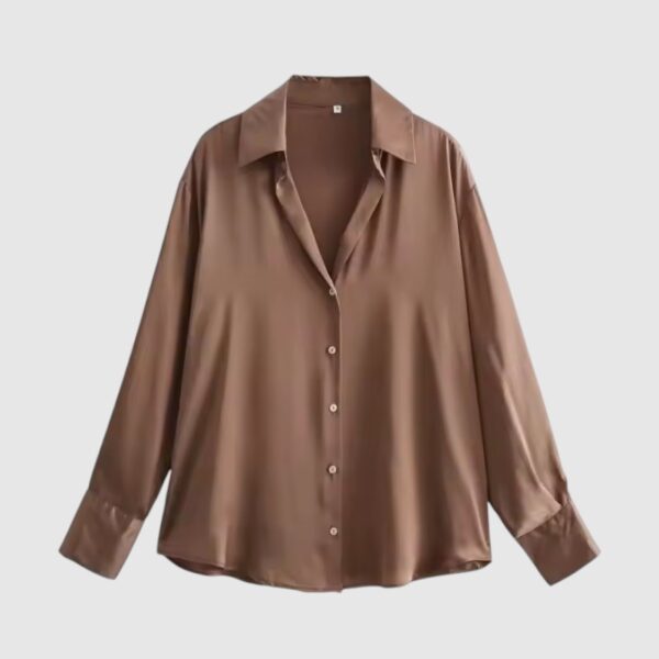 Camisa de Vestir de Satén